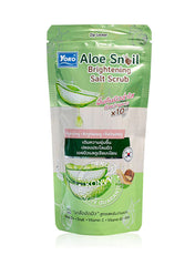 Yoko aloe snail brightening salt scrub with Aloe Snail Vitamin C Vitamin B3  300g