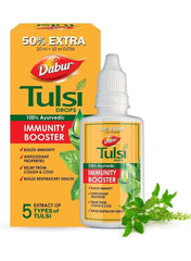 Dabur Tulsi Drops 50 Extra Concentrated Extract 20ml 10ml Free Value Pack of 3 