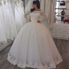 In Store Longsleeved Oneshoulder Lace Bridal Wedding Dress