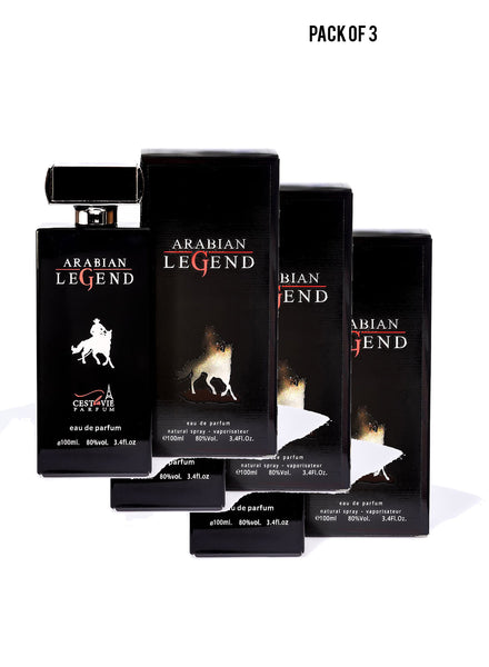 Arabain Legends Eau De Parfum 100ml Value Pack of 3 