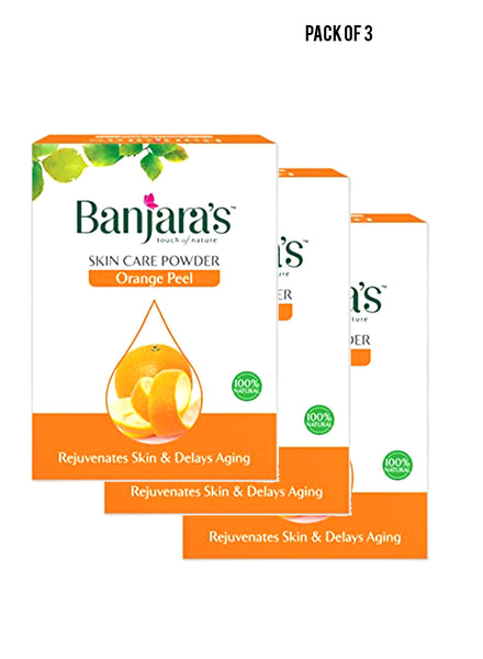 Banjaras Natural Orange Peel Skin Care Powder  100 gm Value Pack of 3 