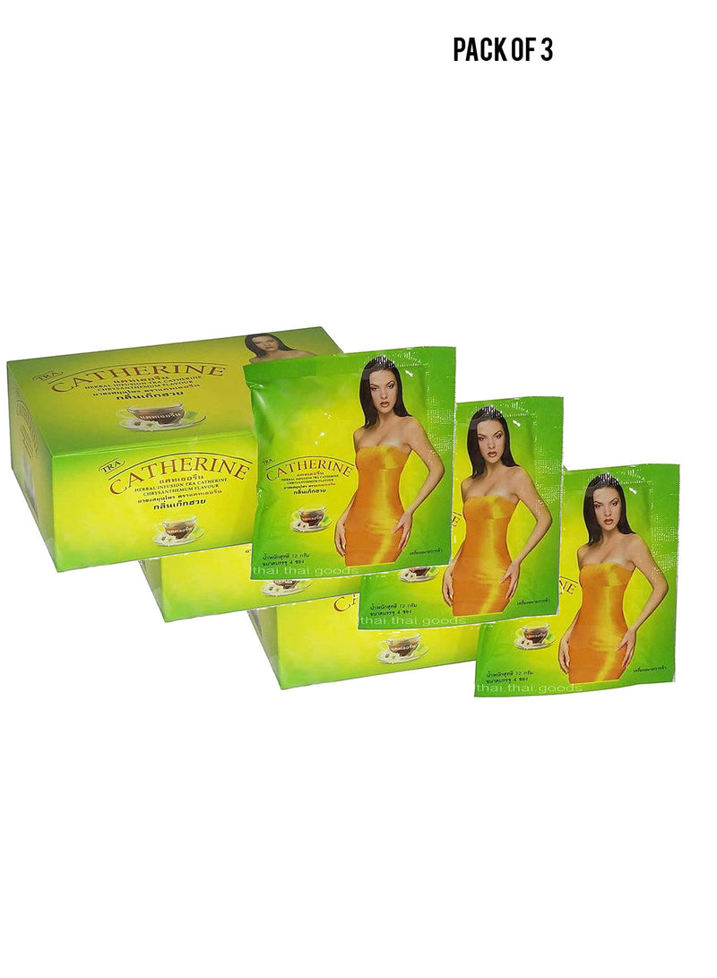 Catherine Herbal Slimming Weight Loss Tea Chrysanthemum and Vanilla Flavour  [32 Tea Bags] from Thailand