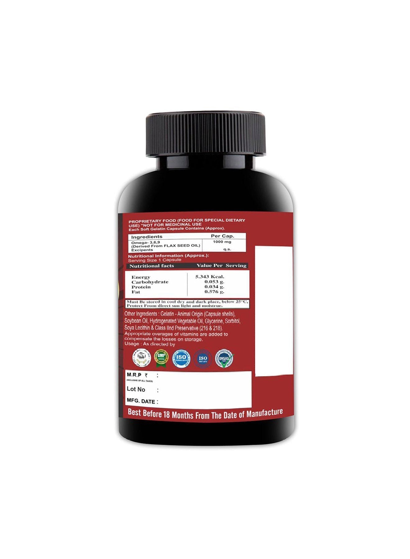Cipzer Flaxseed oil SoftGel 60 Capsule  1000 mg Value Pack of 3 