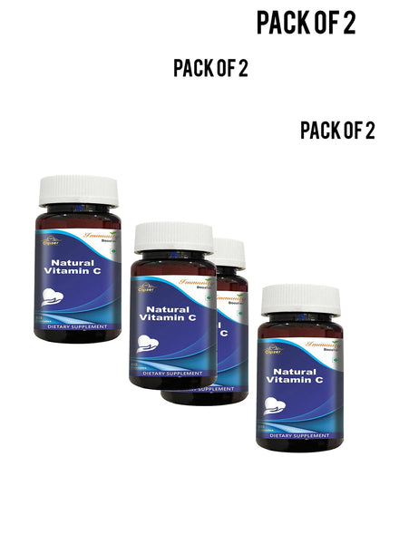 Cipzer Natural vitamin C  500mg  60 Capsules Value Pack of 2 