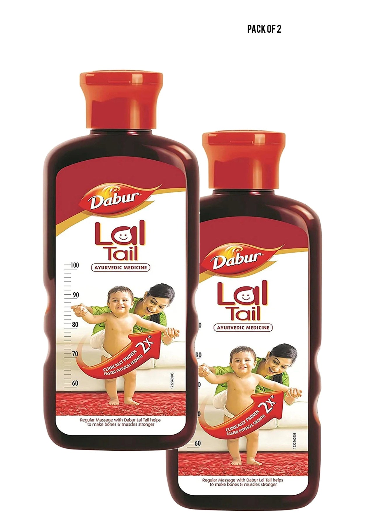 Dabur Lal Tail Ayurvedic Baby Oil 100 ml Value Pack of 2 