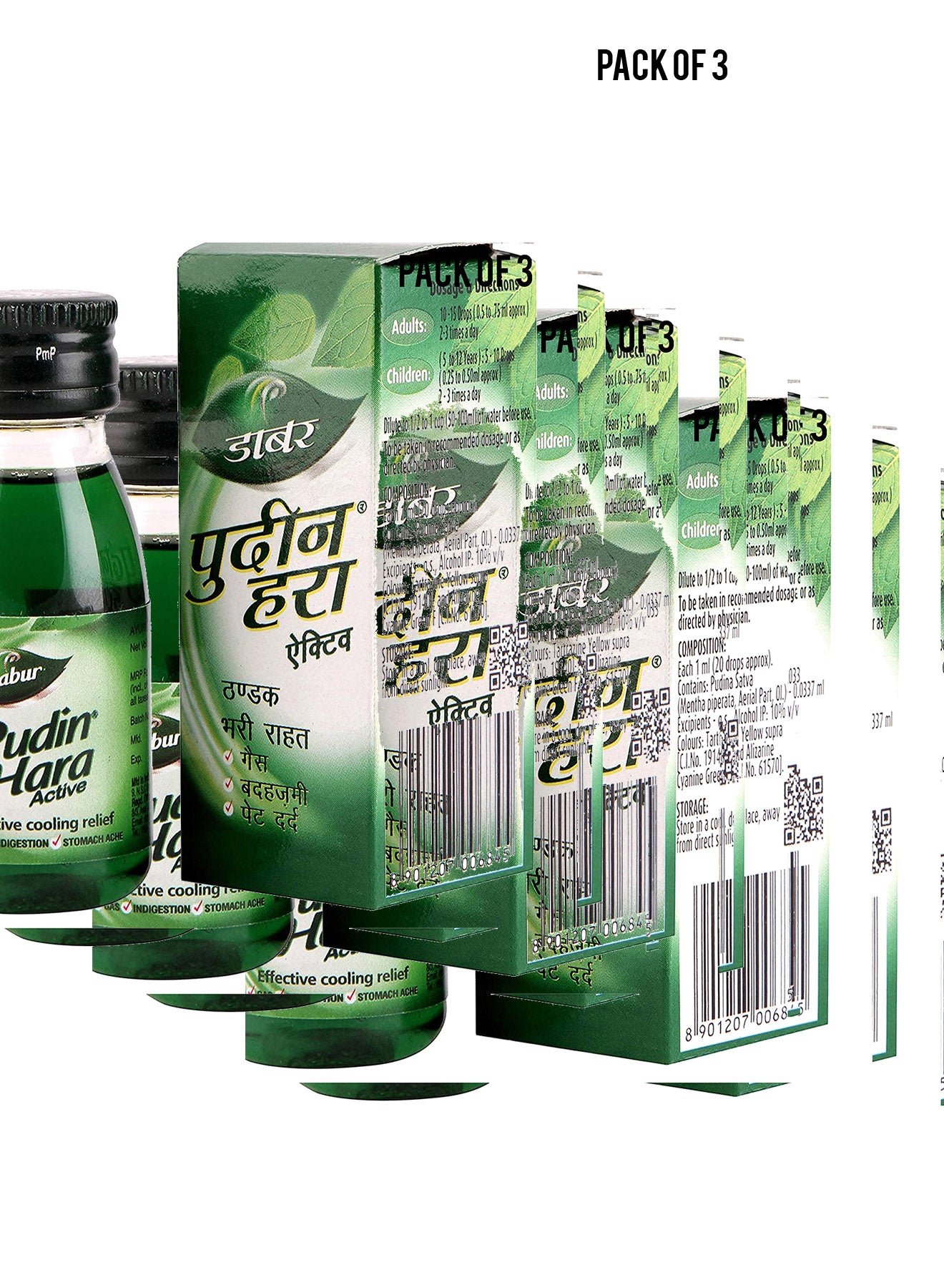Dabur Pudin Hara Active Digestive Solution 30 ml Value Pack of 3 