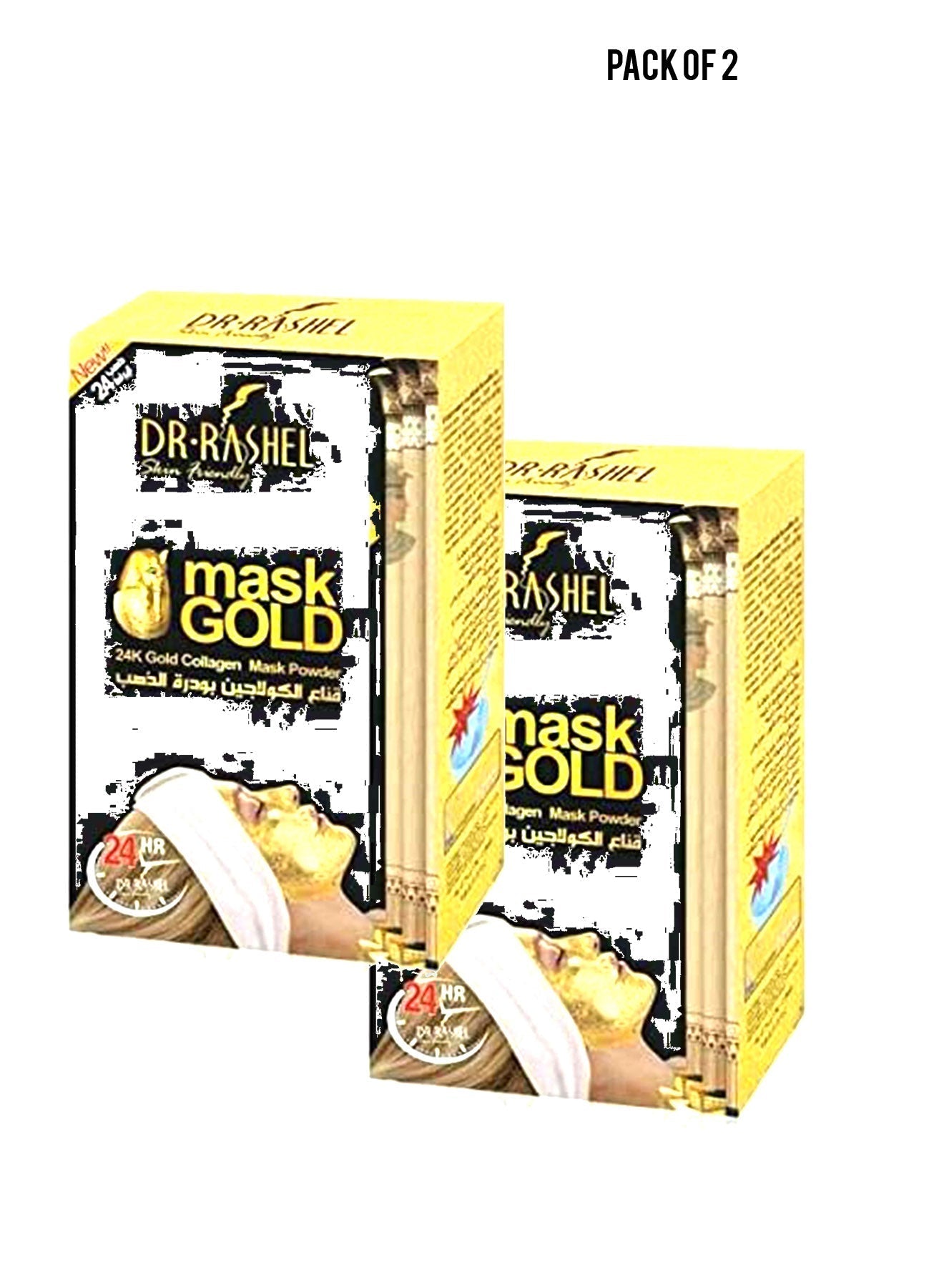 Dr Rashel 24k Gold Collagen Mask powder 300g Value Pack of 2 