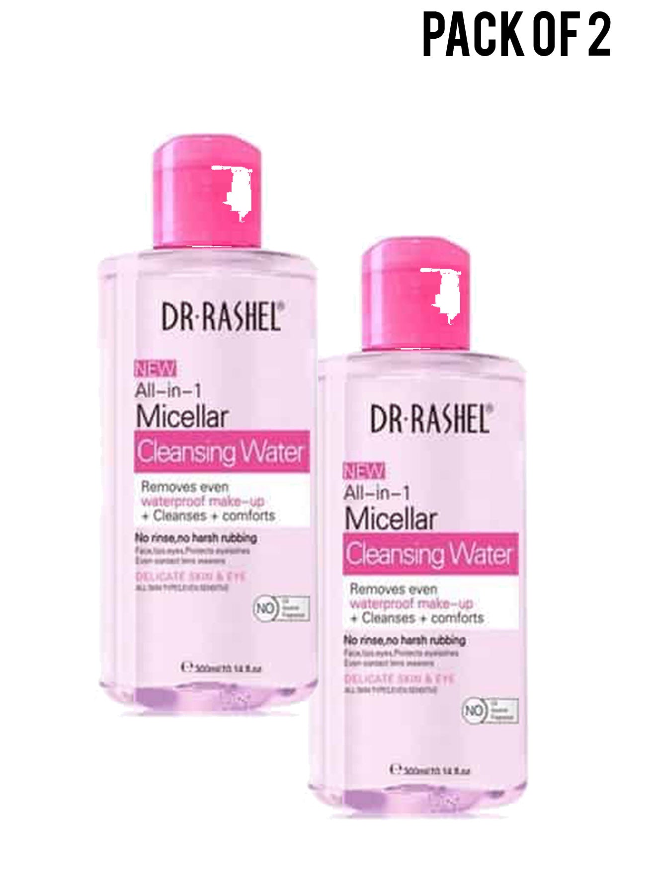 Dr Rashel New AllIn1 Micellar Cleansing Water 100 Ml Makeup remover Value Pack of 2 