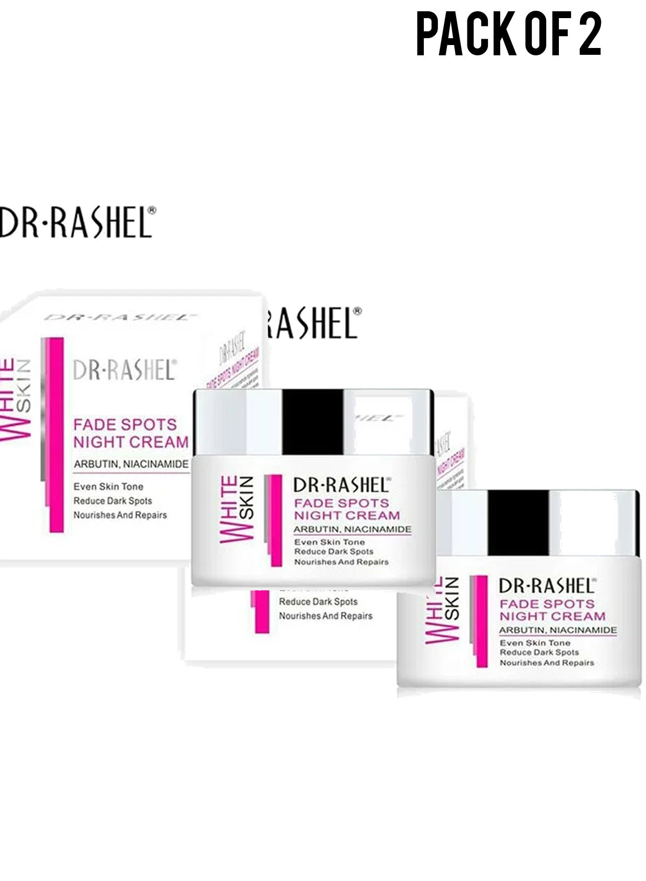 Dr Rashel White Skin Fade Spots Night Cream 50g Value Pack of 2 