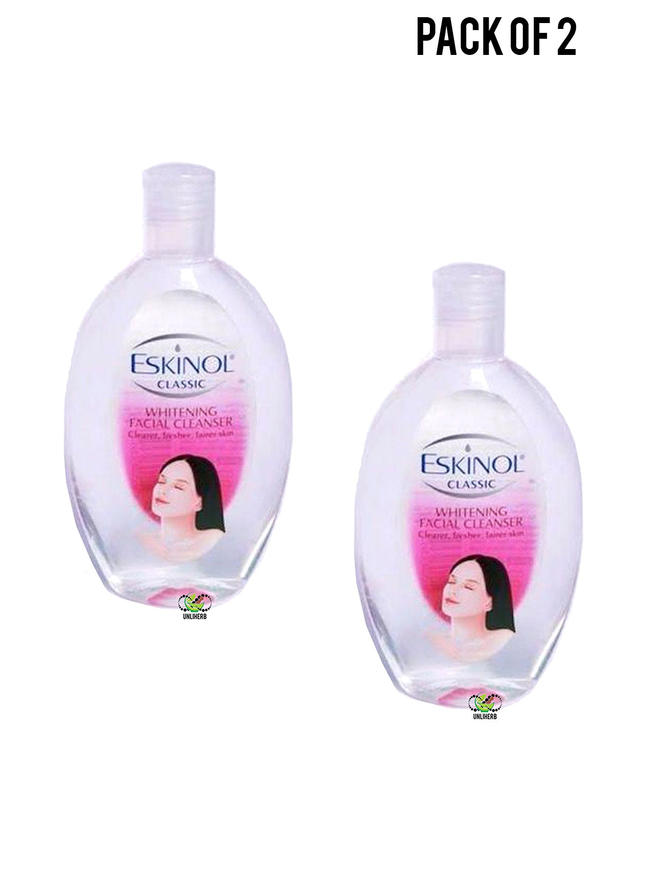 Eskinol Naturals Whitening Facial Cleanser 225ml Value Pack of 2 