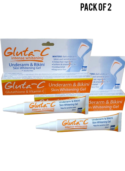 GlutaC Underarm  Bikini skin whitening gel 20ml Value Pack of 2 