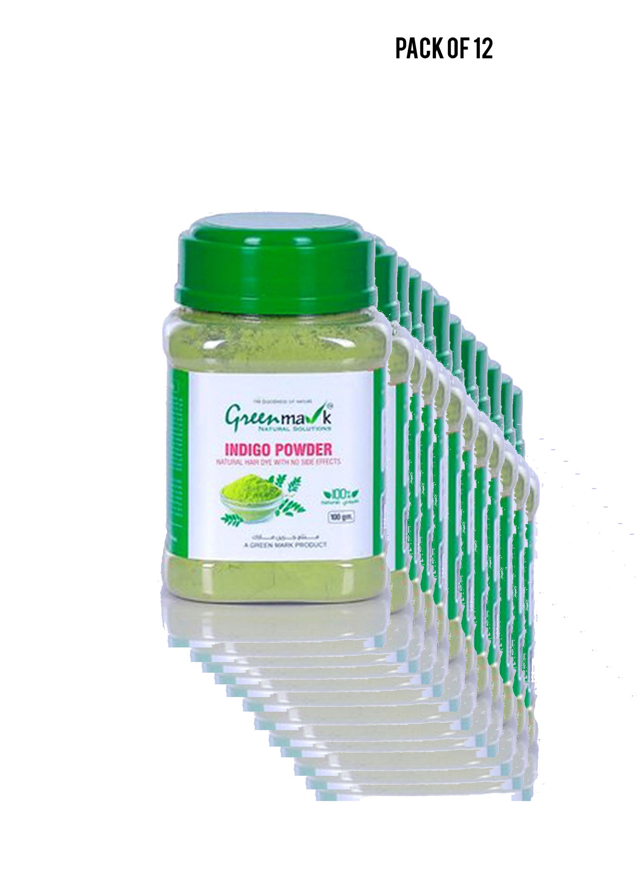 Greenmark Natural Solution Indigo Powder 100g Value Pack of 12 