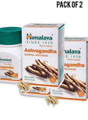 Himalaya Ashvagandha Pure Herbs 60 Tablets Value Pack of 2 