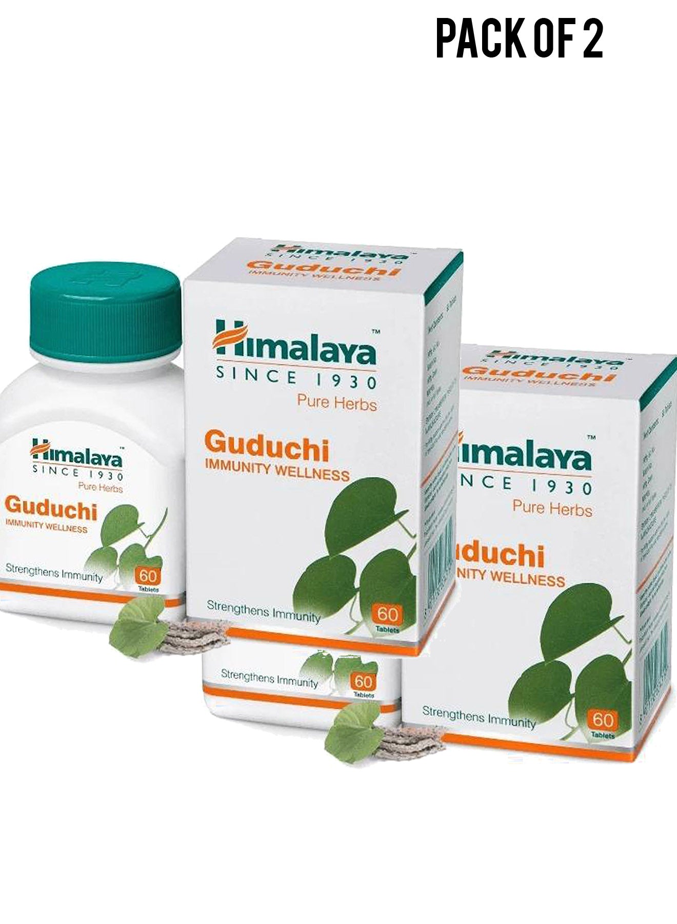 Himalaya Guduchi Pure Herbs 60 Tablets Value Pack of 2 