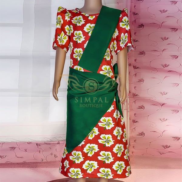 Mestiza for kids - Red Green Flower - Simpal Boutique