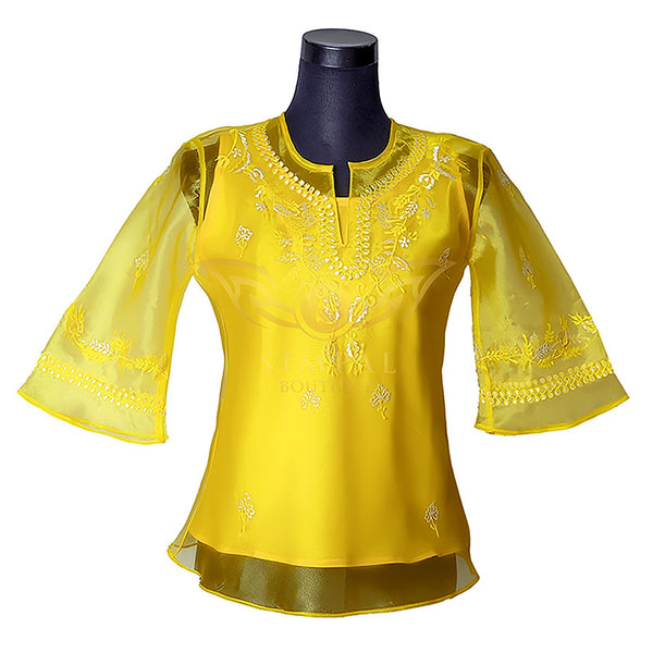 Ladies Barong - Yellow - Simpal Boutique