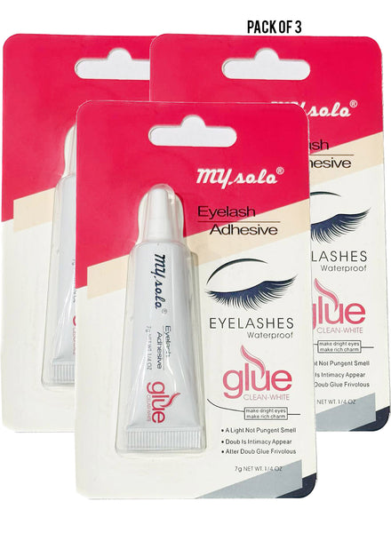Mysolo Eyelash Adhesive Glue Clean White 7g Value Pack of 3 