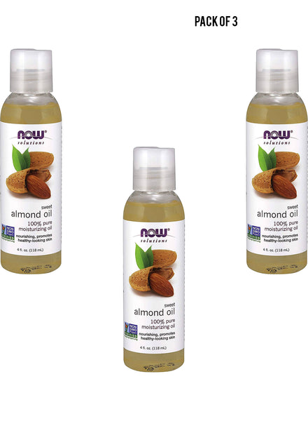 NOW Solutions Almond Oil Sweet 4 oz118ml Value Pack of 3 
