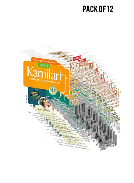 Nupal Kamilari Premium Liver Herbal Supplement 50 Capsules Value Pack of 12 