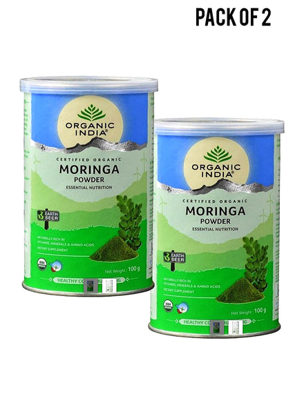 Organic India Moringa Powder 100g Value Pack of 2 