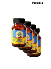 Organic India Turmeric Formula 60 Capsules Bottle Value Pack of 4 