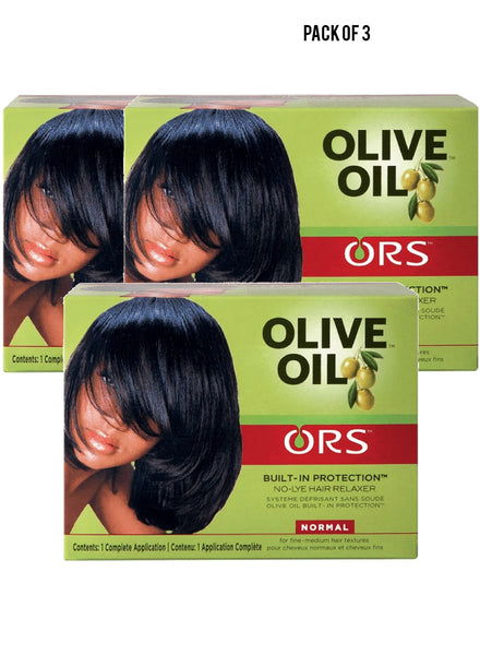 Organic Root Stimulator Olive Oil Nolye Relaxer Normal Kit Value Pack of 3 