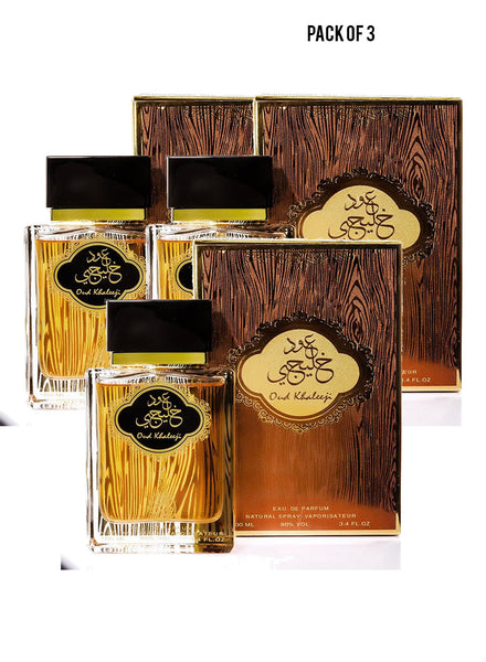 Oud Khaleeji Eau De Parfum 100ml Value Pack of 3 
