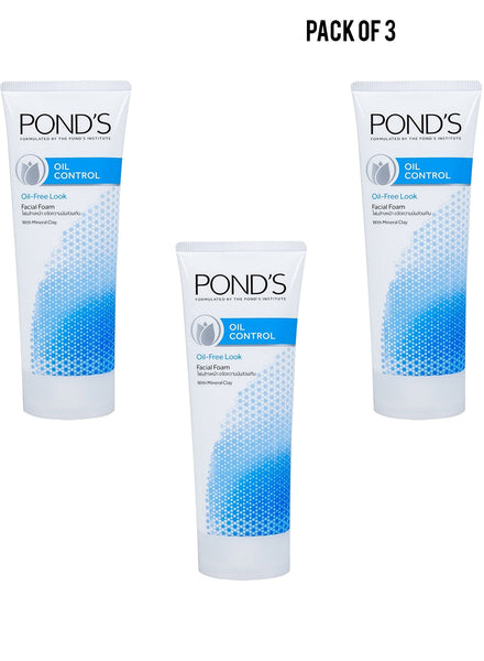Ponds Oil Control Facial Foam 100g Value Pack of 3 