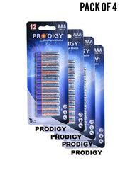 Prodigy Alkaline LR03UD 12B AAA12 Value Pack of 4 