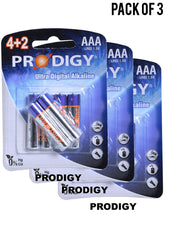 Prodigy Alkaline LR03UD 42B AAA6 Value Pack of 3 
