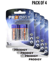 Prodigy Alkaline LR14UD 2B C2 Value Pack of 4 