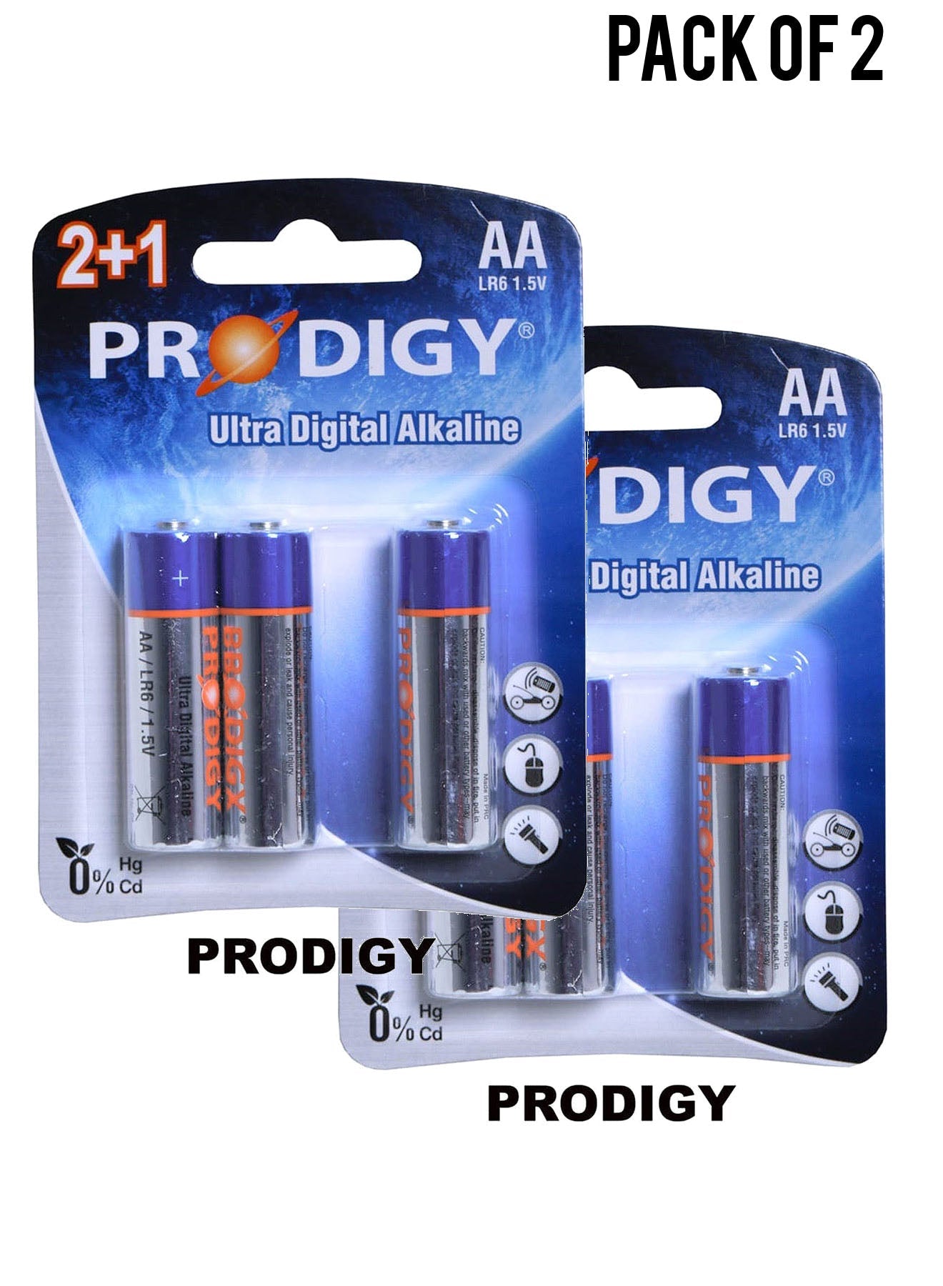 Prodigy Alkaline LR6UD 21B AA3 Value Pack of 2 