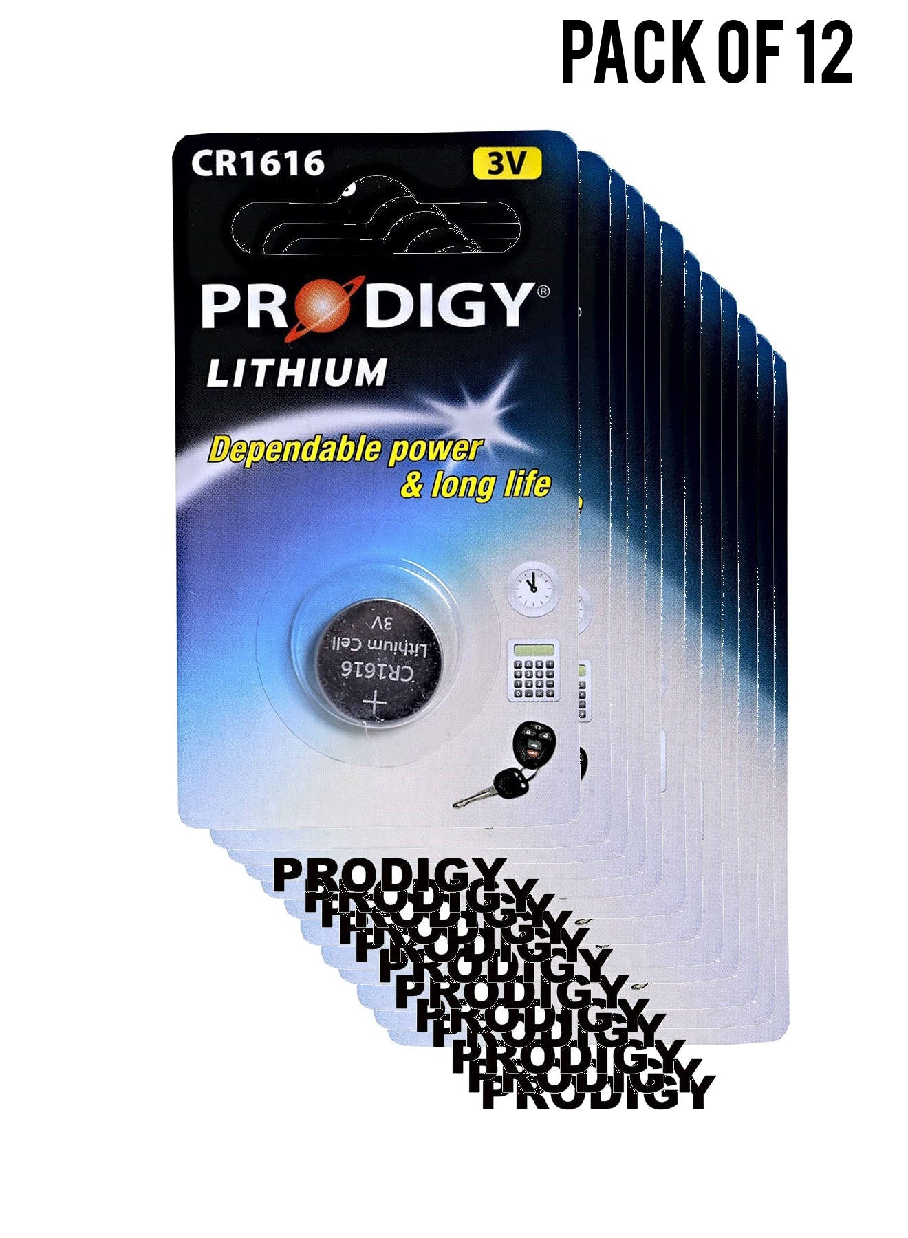 Prodigy Lithium CR1616 3V Value Pack of 12 
