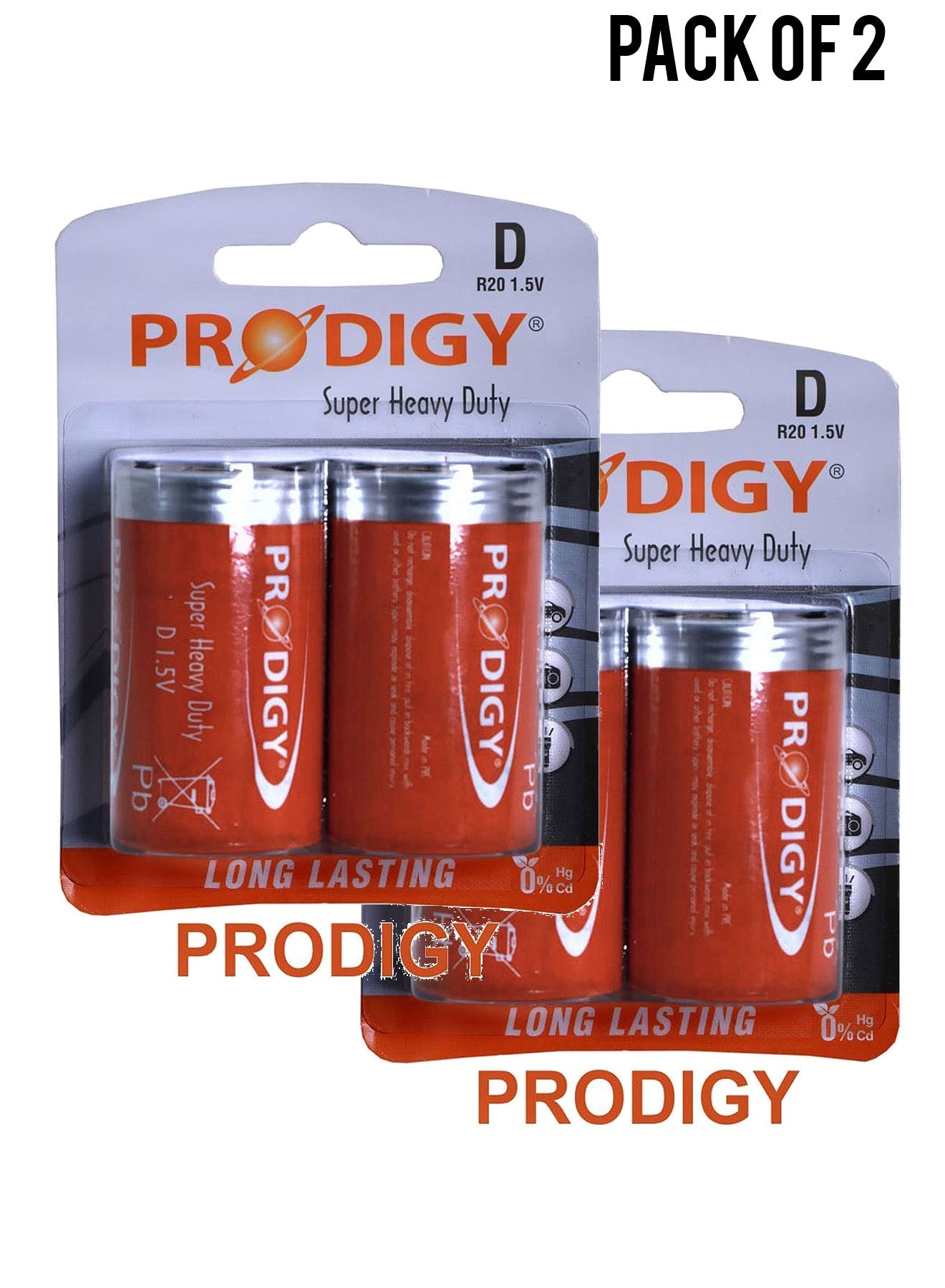 Prodigy Super Heavy Duty R20PVC 15V D2 Value Pack of 2 