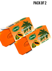 Pyary Papaya Herbal Soap Big size 135g Value Pack of 2 