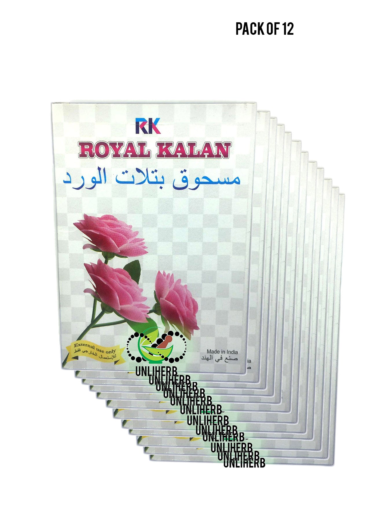 Royal Kalan Rose Petal Powder 100g Value Pack of 12 