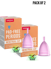 Sirona Pad Free Periods Menstrual Cup for Women Medium Value Pack of 2 