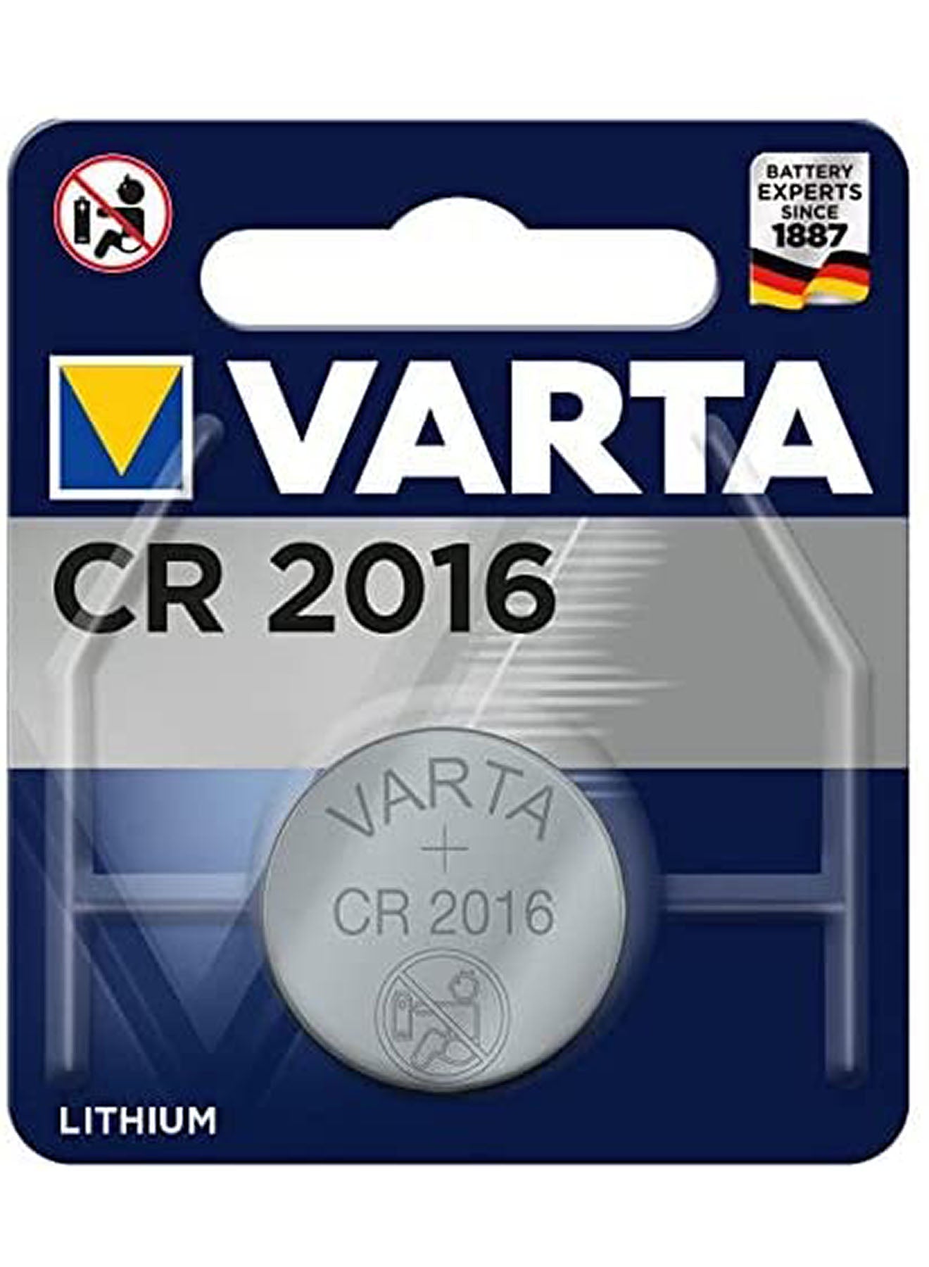 Varta Lithium CR 2016 Battery Button Cel 3 Volt Value Pack of 2 