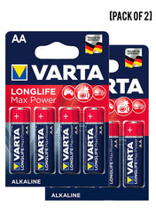 Varta Long Life Max Power Mignon AA Batteries 4 Batteries Value Pack of 2 