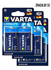 Varta Long Life Power D LR20 Batteries 2 Units Value Pack of 3 