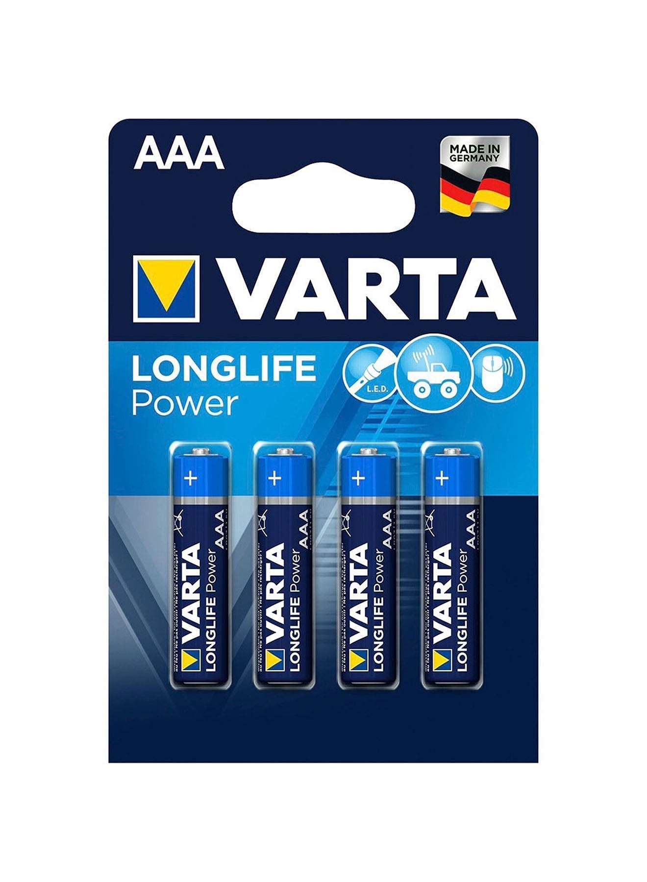 Varta Long Life Power Micro AAA LR03 Batteries 4 Units Value Pack of 12 