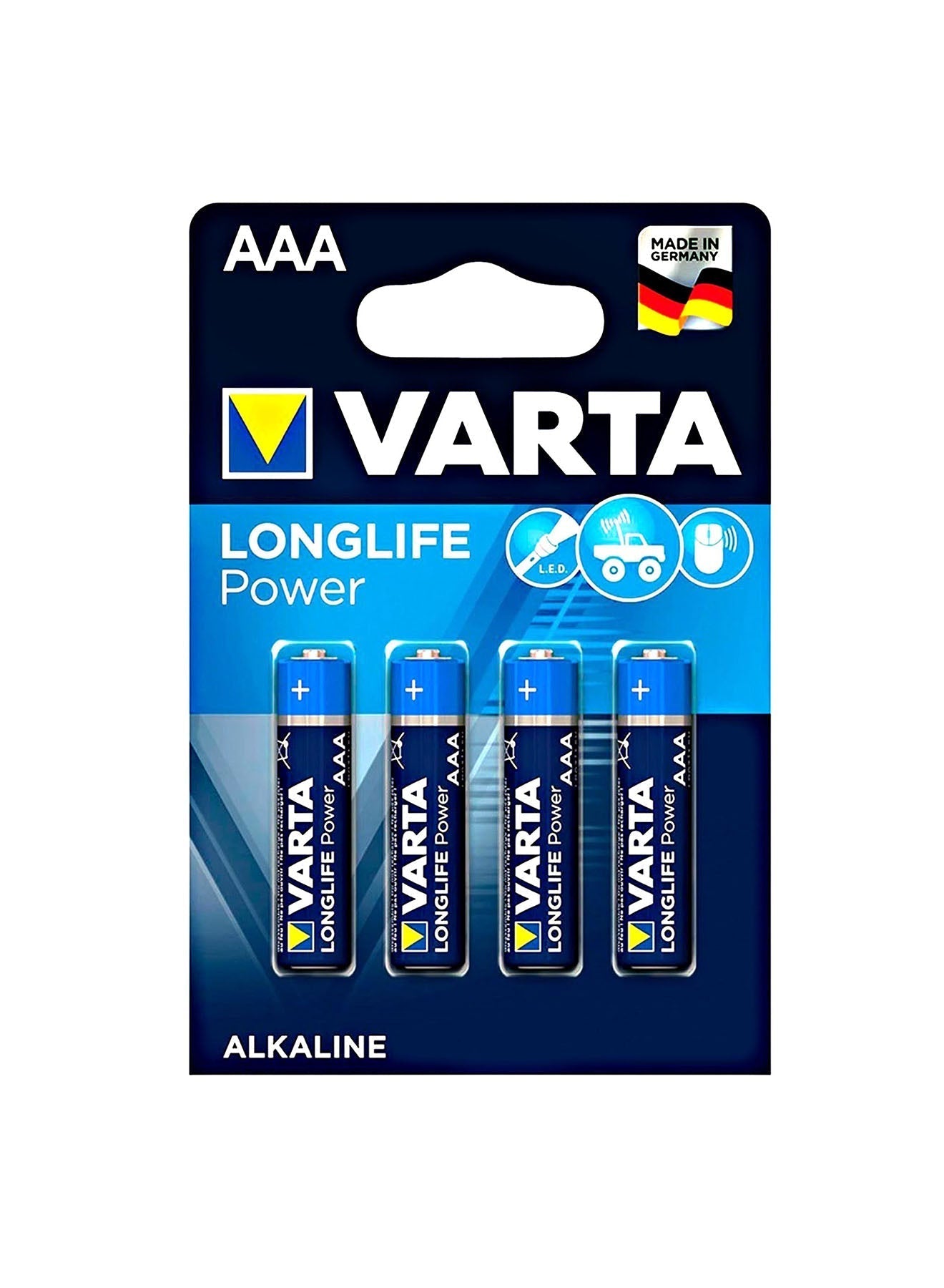 Varta Long Life Power Micro AAA LR03 Batteries 4 Units Value Pack of 3 