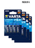 Varta Long Life Power Micro AAA LR03 Batteries 4 Units Value Pack of 4 