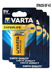 Varta Superlife 9 V Battery Value Pack of 4 