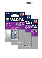 Varta Ultra Lithium AA LR06 Batteries Value Pack of 3 