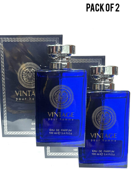 Vintage pour homme Eau De Parfum 100ml Value Pack of 2 
